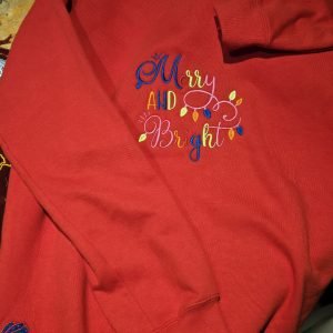 Red Merry and Bright Sweatshirt with Side Bow Size S & 2XL